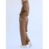 imageREORIA Women 2 Piece Outfits Fall Sweatsuit Oversized Sweatshirt Sweatpants Tracksuit Sweat Lounge Basic Matching Set 2024Coffee