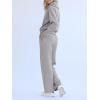 imageREORIA Women 2 Piece Outfits Fall Sweatsuit Oversized Sweatshirt Sweatpants Tracksuit Sweat Lounge Basic Matching Set 2024Grey