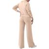 imageREORIA Women 2 Piece Outfits Fall Sweatsuit Oversized Sweatshirt Sweatpants Tracksuit Sweat Lounge Basic Matching Set 2024Pristine