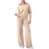 imageREORIA Women 2 Piece Outfits Fall Sweatsuit Oversized Sweatshirt Sweatpants Tracksuit Sweat Lounge Basic Matching Set 2024Pristine