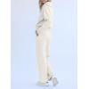 imageREORIA Women 2 Piece Outfits Fall Sweatsuit Oversized Sweatshirt Sweatpants Tracksuit Sweat Lounge Basic Matching Set 2024White
