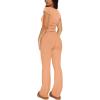 imageREORIA Womens 2 Piece Lounge Sets Short Sleeve Basic Tops Straight Leg Pants Comfy Casual Outfits TracksuitsPeach