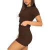 imageREORIA Womens 2 Piece Workout Sets Short Matching Casual Summer Outfits Slim Fitted Going Out Gym Yoga Athletic TracksuitsCoffee