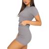 imageREORIA Womens 2 Piece Workout Sets Short Matching Casual Summer Outfits Slim Fitted Going Out Gym Yoga Athletic TracksuitsHeather Grey