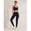 imageREORIA Womens Fashion Trendy Ankle Twist Knot Full Length Yoga Pants Stretchy Workout Lounge Legging 28Black