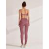 imageREORIA Womens Fashion Trendy Ankle Twist Knot Full Length Yoga Pants Stretchy Workout Lounge Legging 28Red Bean Paste