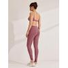 imageREORIA Womens Fashion Trendy Ankle Twist Knot Full Length Yoga Pants Stretchy Workout Lounge Legging 28Red Bean Paste