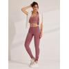 imageREORIA Womens Fashion Trendy Ankle Twist Knot Full Length Yoga Pants Stretchy Workout Lounge Legging 28Red Bean Paste