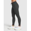 imageREORIA Womens HighWaisted with Adjustable Drawstring Full Length Trendy Yoga Pants Stretchy Workout Lounge Legging 28Dark Green