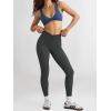 imageREORIA Womens HighWaisted with Adjustable Drawstring Full Length Trendy Yoga Pants Stretchy Workout Lounge Legging 28Dark Green