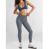 imageREORIA Womens HighWaisted with Adjustable Drawstring Full Length Trendy Yoga Pants Stretchy Workout Lounge Legging 28Smoke Blue