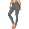 imageREORIA Womens HighWaisted with Adjustable Drawstring Full Length Trendy Yoga Pants Stretchy Workout Lounge Legging 28Smoke Blue