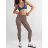 imageREORIA Womens HighWaisted with Adjustable Drawstring Full Length Trendy Yoga Pants Stretchy Workout Lounge Legging 28Taupe