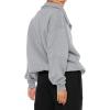 imageREORIA Womens Oversized Sweatshirts Fleece V Neck Pullover Tops Casual Comfy Fall Trendy Clothes 2024Light Grey