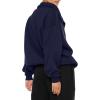 imageREORIA Womens Oversized Sweatshirts Fleece V Neck Pullover Tops Casual Comfy Fall Trendy Clothes 2024Navy Blue
