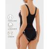 imageREORIA Womens Summer Tank Bodysuits Trendy Sexy Leotard V Neck Sleeveless Bodysuits TopsBlack
