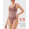 imageREORIA Womens Summer Tank Bodysuits Trendy Sexy Leotard V Neck Sleeveless Bodysuits TopsGray Purple