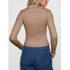 imageREORIA Womens Trendy V Neck Open Front Lightweight Button Down Knit Cardigan Long Sleeve Cropped Sweaters Fall OutfitsDeep Apricot