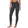 imageREORIA Womens HighWaisted with Adjustable Drawstring Full Length Trendy Yoga Pants Stretchy Workout Lounge Legging 28Dark Green