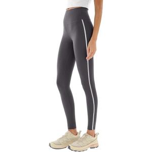 imageREORIA Striped High Waist Yoga Pants Women Workout Leggings for Women Tummy ControlDeep Grey