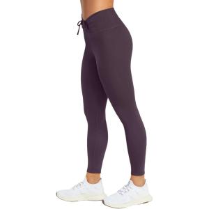 imageREORIA Workout Leggings for Women 25 Inches  High Waisted 78 Adjustable Drawstring Stretchy Yoga PantsDeep Purple