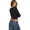 imageREORIA Double Lined Shirts for Women 2024 Fall Fashion Square Neck Basics Y2K Tops Layering Slim Fitted TopBlack
