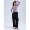 imageREORIA Long Sleeve Shirts for Women 2024 Fall Fashion Round Neck Basics Y2K Tops Layering Slim Fitted TopHazy Lilac