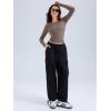 imageREORIA Long Sleeve Shirts for Women 2024 Fall Fashion Round Neck Basics Y2K Tops Layering Slim Fitted TopLight Coffee