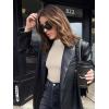 imageREORIA Womens Long Sleeve Mock Turtle Neck Tops Fall Winter Basic Double Lined Layering Lightweight Slim Fitted ShirtsApricot