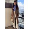 imageREORIA Womens Long Sleeve Mock Turtle Neck Tops Fall Winter Basic Double Lined Layering Lightweight Slim Fitted ShirtsBlue