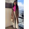 imageREORIA Womens Long Sleeve Mock Turtle Neck Tops Fall Winter Basic Double Lined Layering Lightweight Slim Fitted ShirtsHot Pink