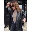 imageREORIA Womens Long Sleeve Mock Turtle Neck Tops Fall Winter Basic Double Lined Layering Lightweight Slim Fitted ShirtsLight Brown