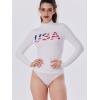 imageREORIA Womens Long Sleeve Mock Turtle Neck Tops Fall Winter Basic Double Lined Layering Lightweight Slim Fitted ShirtsUsa Printed