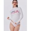 imageREORIA Womens Long Sleeve Mock Turtle Neck Tops Fall Winter Basic Double Lined Layering Lightweight Slim Fitted ShirtsUsa Printed