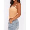 imageREORIA Womens Sexy Sweetheart Neck Going Out Tank Top Adjustable Spaghetti Straps Mesh Ruched Cami Tank Y2k Summer OutfitsPeach Fuzz