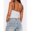 imageREORIA Womens Sexy Sweetheart Neck Going Out Tank Top Adjustable Spaghetti Straps Mesh Ruched Cami Tank Y2k Summer OutfitsWhite