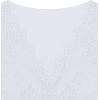 imageREORIA Womens Sexy VNeck Long Sleeve Shirts Double Lined Slim Fitted Trendy Lace Y2K Going Out Crop TopWhite