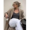 imageREORIA Womens V Neck Long Sleeve Slim Fitted Crop Tops Soft Layering Basic Shirt 2024 Fall Going Out TopDeep Grey