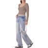 imageREORIA Womens V Neck Long Sleeve Slim Fitted Crop Tops Soft Layering Basic Shirt 2024 Fall Going Out TopLight Coffee