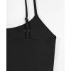 imageREORIA Womens Sexy Adjustable Spaghetti Strap Double Lined Seamless Camisole Tank Yoga Basic Crop TopsBlack