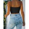 imageREORIA Womens Sexy Adjustable Spaghetti Strap Double Lined Seamless Camisole Tank Yoga Basic Crop TopsBlack