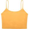 imageREORIA Womens Sexy Adjustable Spaghetti Strap Double Lined Seamless Camisole Tank Yoga Basic Crop TopsGolden