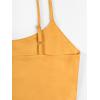 imageREORIA Womens Sexy Adjustable Spaghetti Strap Double Lined Seamless Camisole Tank Yoga Basic Crop TopsGolden