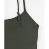 imageREORIA Womens Sexy Adjustable Spaghetti Strap Double Lined Seamless Camisole Tank Yoga Basic Crop TopsGrey