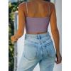 imageREORIA Womens Sexy Adjustable Spaghetti Strap Double Lined Seamless Camisole Tank Yoga Basic Crop TopsHazy Lilac