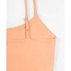 imageREORIA Womens Sexy Adjustable Spaghetti Strap Double Lined Seamless Camisole Tank Yoga Basic Crop TopsPeach Fuzz