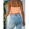 imageREORIA Womens Sexy Adjustable Spaghetti Strap Double Lined Seamless Camisole Tank Yoga Basic Crop TopsPeach Fuzz