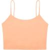 imageREORIA Womens Sexy Adjustable Spaghetti Strap Double Lined Seamless Camisole Tank Yoga Basic Crop TopsPeach Fuzz