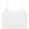 imageREORIA Womens Sexy Adjustable Spaghetti Strap Double Lined Seamless Camisole Tank Yoga Basic Crop TopsWhite