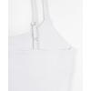 imageREORIA Womens Sexy Adjustable Spaghetti Strap Double Lined Seamless Camisole Tank Yoga Basic Crop TopsWhite